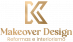LOGO MEKEOVER DESING DORADO